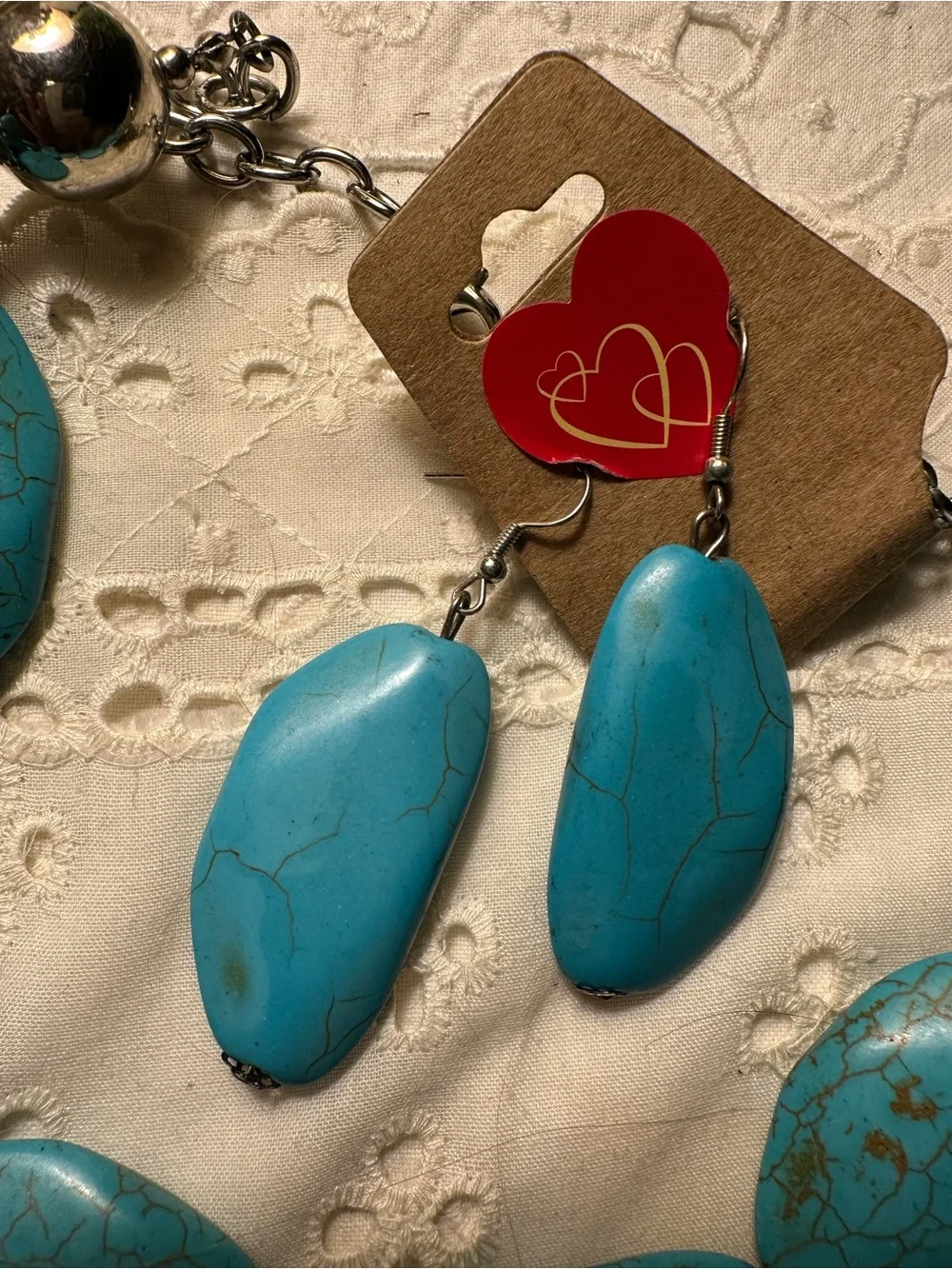 paparazzi Zi Turquoise Blue Multi-Strand Beaded Necklace with Drop Earrings